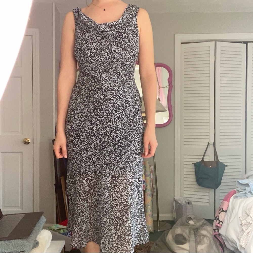 Abercrombie and Fitch blue patterned dress